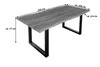 Esstisch Baumkante massiv Akazie stone 220 x 100 cm schwarz Produktbild-Vorschau 2