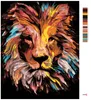 Zuty - Malen nach Zahlen - BUNTER LÖWE, 40x50 cm, mit Produktbild-Vorschau 3