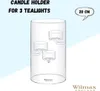 Wilmax porta tealight in vetro per 3 tealight, 20 cm - Anteprima dell’immagine prodotto 3