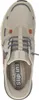 Top-down view of a single beige Skechers slip-on shoe. Voir les images du produit