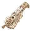A wooden 3D puzzle of a hurdy-gurdy. Produktbild-Vorschau