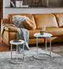 HAKU Beistelltisch Couchtisch 2er Set chrom, weiß - MDF, Produktbild-Vorschau 5