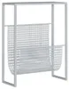 vidaXL Stojan na časopisy stříbrný 35x15x45 cm ocel Náhled obrázku produktu 1