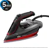 A product shot of a Braun iron on a white background, with a warranty badge in the top left corner. Náhled obrázku produktu