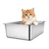 Katzentoilette,Edelstahl Katzentoilette, offenes Produktbild-Vorschau 1