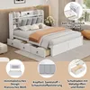Doppelbett, Offenes Regal, Drei Schubladen mit Rollen, Produktbild-Vorschau 2