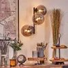 Isorella Wandlampe aus Metall/Glas in Schwarz/Rauch Produktbild-Vorschau 7