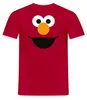 Spreadshirt Sesamstraße Elmo Gesicht Kostüm Karneval Männer Produktbild-Vorschau 1