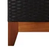 Lettino prendisole in poly rattan e legno massiccio nero Anteprima dell’immagine prodotto 9