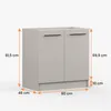 Spülenschrank INEZ V, Küche, Küchenschrank zweitürig 80 cm Produktbild-Vorschau 7
