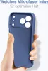 A hand holding a blue phone case. Produktbild-Vorschau
