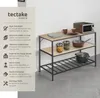 Étagère de cuisine Akeley - Bois clair industriel, Chêne Voir les images du produit 2