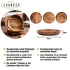 3er Set Snackteller Holz Akazie Ø15cm Holzteller Produktbild-Vorschau 2