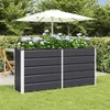 vidaXL Pflanzkübel Anthrazit 160 x 40 x 75 cm Stahl Produktbild-Vorschau 2