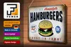 Blechschild Spruch 30x20cm Hamburger best in town 100% Beef Produktbild-Vorschau 4