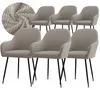 6er Set Stuhlhusse - Graubeige - für Schalenstuhl mit Produktbild-Vorschau 1