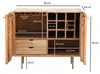 FineBuy Barschrank Akazie Massivholz 90cm Natur Weinregal Produktbild-Vorschau 3