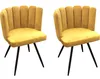 Chaise Ariel Velours Jaune - Lot De 2 Voir les images du produit 1