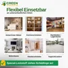 A collage of images showing different locations where the product can be used, with text overlays and a brand logo. Produktbild-Vorschau