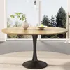 Uitschuifbare eettafel, 100/140 x 100 x 75 cm, ovale Productafbeelding-voorbeeld 5