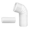 Two white flexible hoses are shown against a white background. One hose is straight and lying horizontally, while the other is bent into an L-shape and standing vertically. Produktbild-Vorschau
