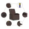 Elektrischer Massagesessel mit Aufstehhilfe Dunkelbraun Produktbild-Vorschau 7