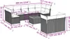 Design 10-tlg. Garten-Sofagarnitur mit Kissen Schwarz Poly Produktbild-Vorschau 3