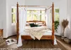 MASSIVMOEBEL24.DE Himmelbett Akazie 180x200x224 honig Produktbild-Vorschau 3