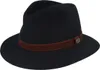 Borsalino feiner Hasenhaarhut Rustico Traveller mit Lederband in blau
