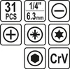 Schraubendreher-Bit-Satz 31-Teilig 66302 Sthor Produktbild-Vorschau 10