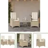 The Living Store Gartensessel mit Kissen 2 Stk. Verstellbar Produktbild-Vorschau 1