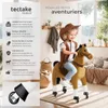 Cheval à bascule sur roulettes en peluche - 34 x 89 x 100 Voir les images du produit 2