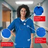 beb MEDIZIN/PFLEGE Uni KASACK Kurzarm V-Neck Lyocell Gelb M Produktbild-Vorschau 9