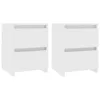 Two white nightstands are shown side-by-side against a white background. Produktbild-Vorschau