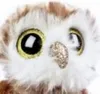 Close-up of a plush owl toy's face. Náhled obrázku produktu