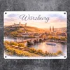 Würzburg Skyline Alte Mainbrücke und Festung Metallschild Produktbild-Vorschau 2