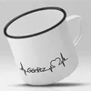 Huuraa Emaille Tasse Görlitz Geschenk Kaffeebecher Vintage Produktbild-Vorschau 2