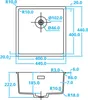 Caressi Black Line quadratisches Spülbecken für Produktbild-Vorschau 3
