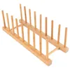 Bamboo Dish Rack Plattenhalter Küche Lagerung Schrank Produktbild-Vorschau 2
