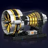 A detailed model of a jet engine on a black stand. Produktbild-Vorschau
