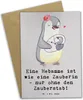 Mr. & Mrs. Panda Grußkarte Hebamme Magie - Grau Pastell - Produktbild-Vorschau 1