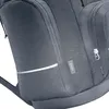A close-up view of a dark gray backpack. Voir les images du produit