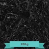 A close-up, overhead view of black shredded paper filling material. Produktbild-Vorschau
