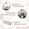 COSTWAY 5 in 1 Beistellbett klappbar, Reisebett mit Produktbild-Vorschau 4