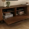 Lowboard LEILA aus Massivholz 220 cm, Kastanie Finish - TV Produktbild-Vorschau 4