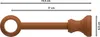 Interdeco Gardinenstange / Vorhangstange Weiß / Kirschbaum Produktbild-Vorschau 2