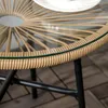 Outsunny Ratten Beistelltisch, Runder Bistrotisch Produktbild-Vorschau 8