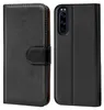 A black flip case for a smartphone, shown from the front and back. Anteprima dell’immagine prodotto