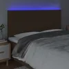 Design Möbel LED Kopfteil Dunkelbraun 200x5x118/128 cm Produktbild-Vorschau 3