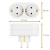ORSEM 10x Mehrfachsteckdose Schutzkontakt Steckdosenadapter Produktbild-Vorschau 5